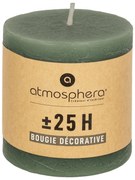 Свещ без аромат atmosphera Olia, Кръгла, 6.7x7 cm - Зелен