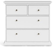 Бял нисък скрин 96x87 cm Paris – Tvilum