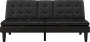 Черен разтегателен диван от изкуствена кожа 191 cm Maine – Støraa
