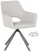 Трапезен стол READING 2 силиконова кожа - сив 67