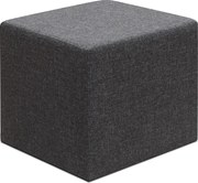 Тъканен табуретка Линда в антрацитен цвят 40x40x40см.