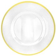 Horecano - Подложна чиния оребрена със златен кант ф33см TRANSPARENT (HC-931461) (243135)