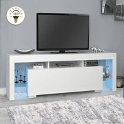 Меламинови мебели за телевизор Stilo в бял цвят 150x37x52см.