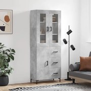 Sonata H Висок шкаф, бетонно сив, 69,5x34x180 см, инженерно дърво