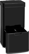 Klarstein Touchless Black Stainless Steel, кошче за отпадъци, сензор, 72 l, черен