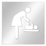 Ikona пеленална маса 12x12 cm неръждаема стомана/сребърна