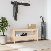 837382 vidaXL Пейка за антре, 100x28x45 см, борово дърво масив