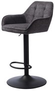 Тъмносив бар стол с регулируема височина Nolan – Unique Furniture