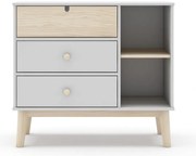 Бял нисък детски скрин 90x40 cm Estefania – Marckeric