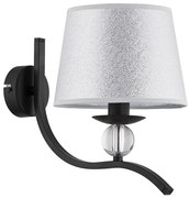 Аплик BARNI 1xE14/10W/230V черен/сребрист