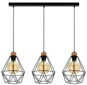 Spot-Light 21822304-Пендел DIAMENT 3xE27/60W/230V дъб