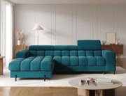 Ъглов диван Freyia-Петролен-Ляв