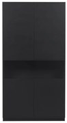 Черен модулен шкаф от борова дървесина 110x210 cm Finca - WOOOD