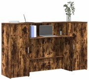 3324209 vidaXL Приемно бюро, опушен дъб, 180x50x103,5 см, инженерно дърво