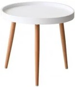 Horecano - Кръгла ниска маса ф50xh45см с бял плот OSLO-(HC-42438)