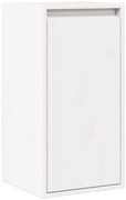 813507 vidaXL Стенен шкаф, бял, 30x30x100 см, бор масив