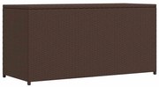 42499 vidaXL Градински сандък за съхранение, кафяв, 120x50x60 см, полиратан