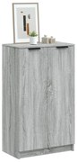 817109 vidaXL Шкаф за обувки, сив сонома, 59x35x100 см, инженерно дърво