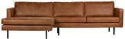 Кафяв ъглов диван от изкуствена кожа (ляв ъгъл) Rodeo – WOOOD