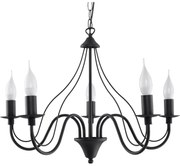 Черна висяща лампа 5 Fiorano - Sollux