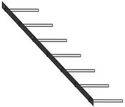 289564 vidaXL Стойка за вино за 7 бутилки, стенен монтаж, черна, метал