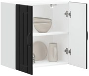 853818 vidaXL Кухненски стенен шкаф Lucca, черен, инженерно дърво