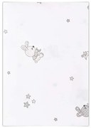 LORELLI Classic Чаршаф РАНФОРС 150/100 см. LITTLE RABBITS GREY