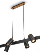 Briloner 4059045 - Полилей на кабел ERA 4xGU10/10W/230V черен