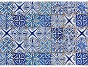 Kitchen stove wall protection Blue Azulejos L