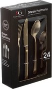 Комплект прибори Secret de Gourmet Green Harmony, Инокс, 24 части