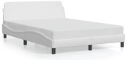 373199 vidaXL Рамка за легло Dover, бяла, 140x200 см, изкуствена кожа