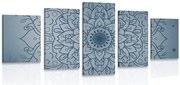 картини от 5 части – Тъмносин цвят на Мандала