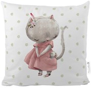Памучна бебешка възглавница Мишка, 45 x 45 cm Little Mouse - Butter Kings