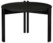 Черна кръгла масичка за кафе от масивен бор ø 60 cm Sticks – Karup Design