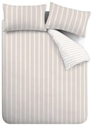 Бежово единично памучно спално бельо 135x200 cm Ashford Stripe – Bianca