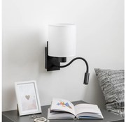 Brilagi - LED Аплик NUBILA 1xE27/25W/230V + LED/3W черен/бял