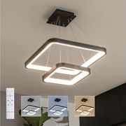 Brilagi - Димируем LED полилей на кабел FALCON SLIM LED/78W/230V 50x50 cm черен + дистанционно управление