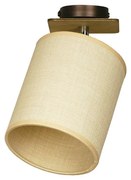 Спот МАДЕРА, орех, абажур Сами Екрю, 1xE27