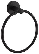 Aqualine - Стенна закачалка за кърпи SAMBA Ø 15,5 см черен