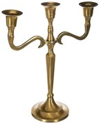 Свещник 3-раменен atmosphera, Метал, 27 cm - Златен