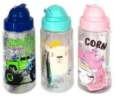 Horecano - Бутилка за вода със сламка 500мл MIGO с различни декори M-900119