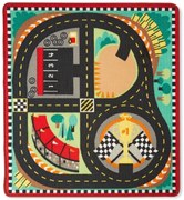 Melissa &amp; Doug - Килимче за игра с дървени коли - Състезание