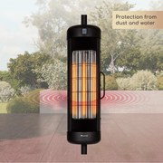 Blumfeldt Heat Guru Turbo, лъчист нагревател, 2000W, IP54, за външна употреба, за монтиране на чадър
