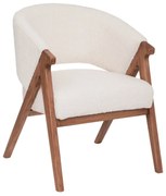 Кресло atmosphera Amza, Букле, Бял, Хевея