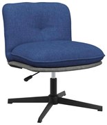4105393 vidaXL Въртящ се офис стол, син, текстил