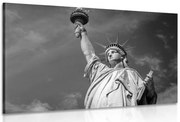 Картина на платно – Статуята на свободата в черно-бяло изпълнение