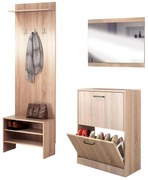 Портманто + Огледало + Шкаф за обувки Комплект за антре Винс