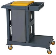 Horecano - Количка за почистване с чувал, капак, отделения за кофа и почистващи средства 100x57xh103см UP-(AC1003)