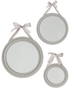 Сет огледалa с панделка atmosphera Alexia, 3бр, Сив