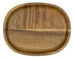 Horecano - Дървено плато овално 16x12,6xh1,9см АКАЦИЯ ALAS-(SWO-250618-WT46)